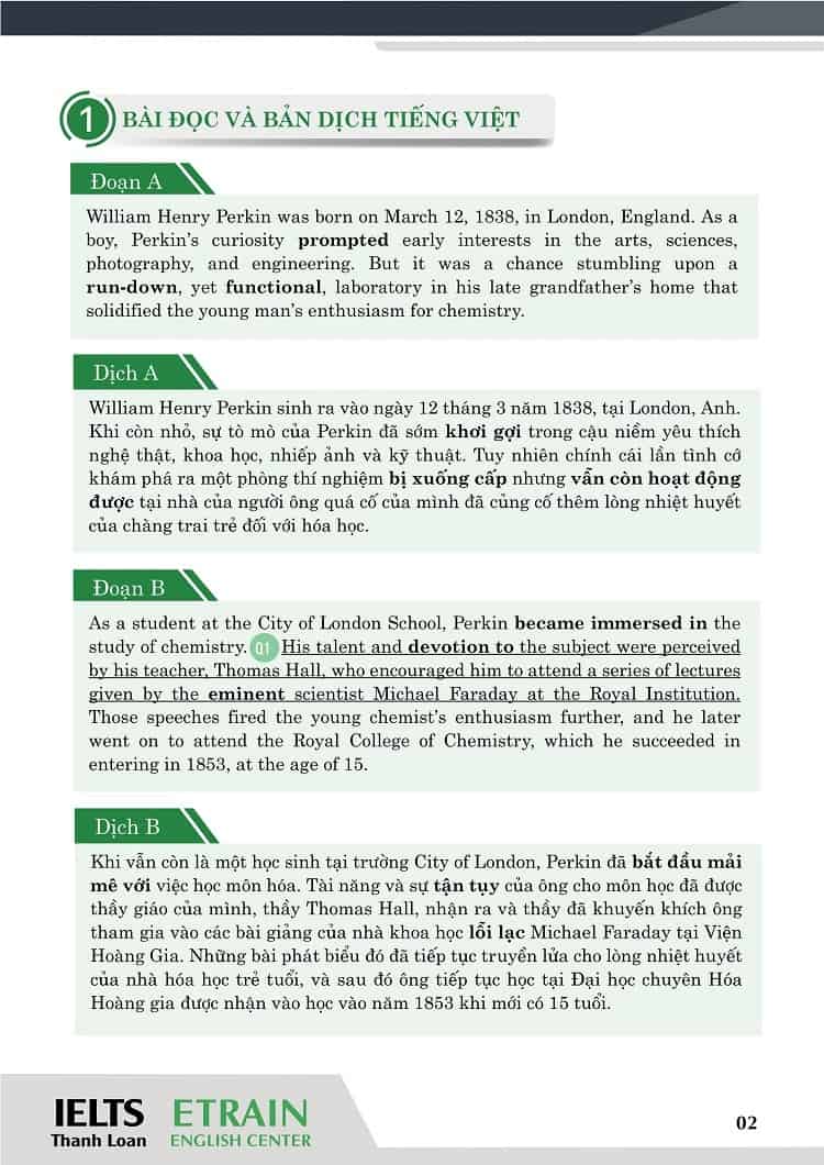 Dịch đề & phân tích đáp án IELTS Reading Cambridge 9 Test 3