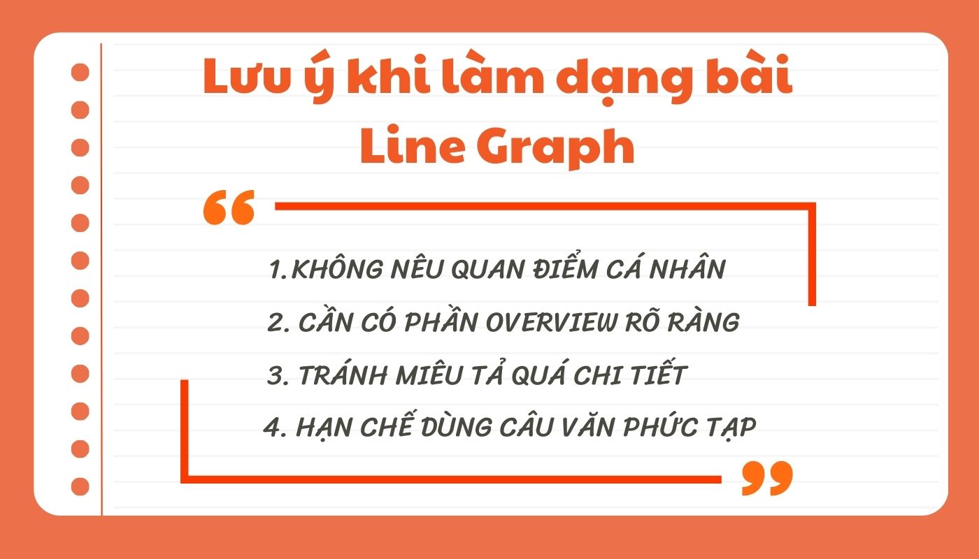 Lưu ý quan trọng khi làm dạng bài biểu đồ đường