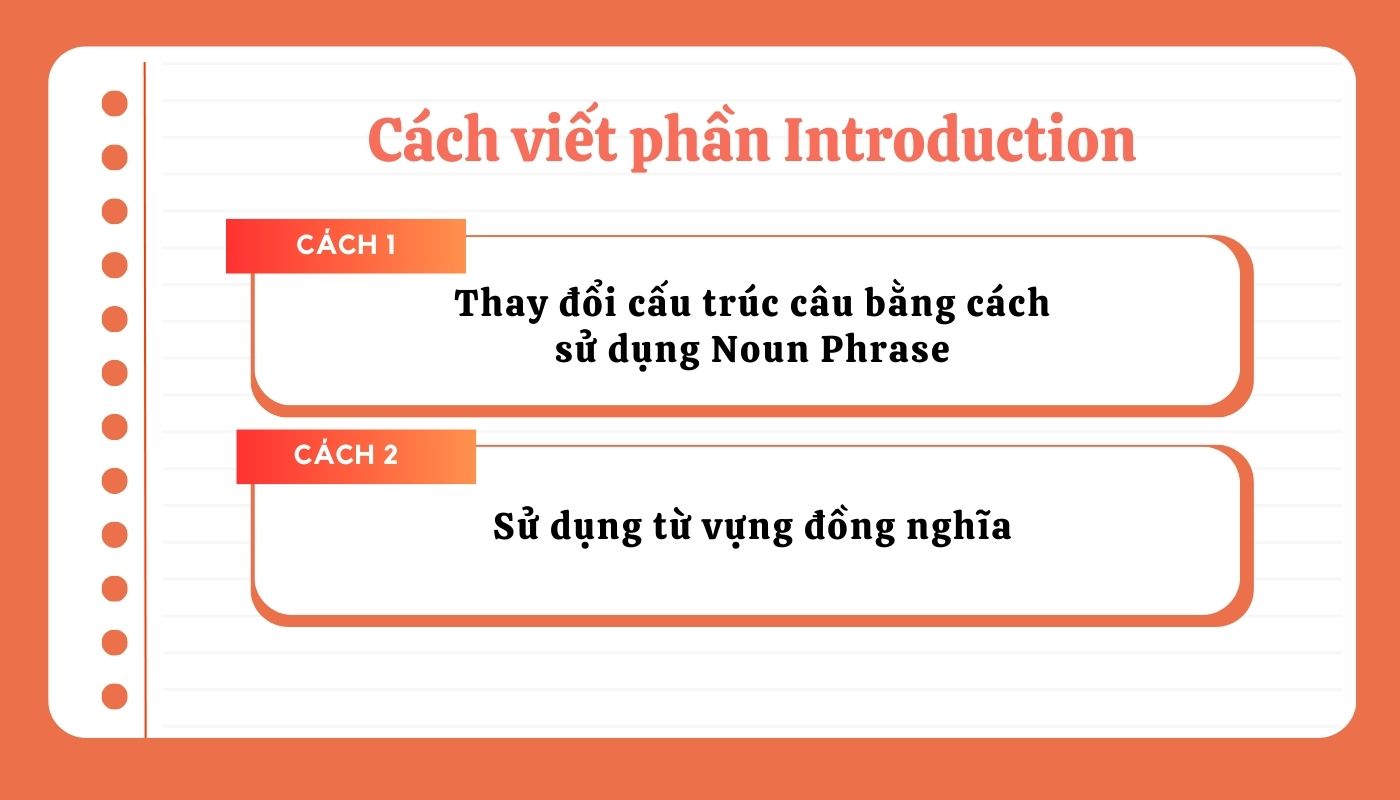 Cách viết phần giới thiệu trong Writing task 1