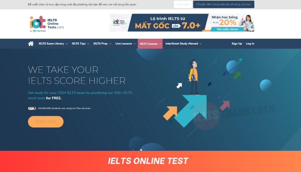 IELTS Online Test - Web thi thử ielts online free