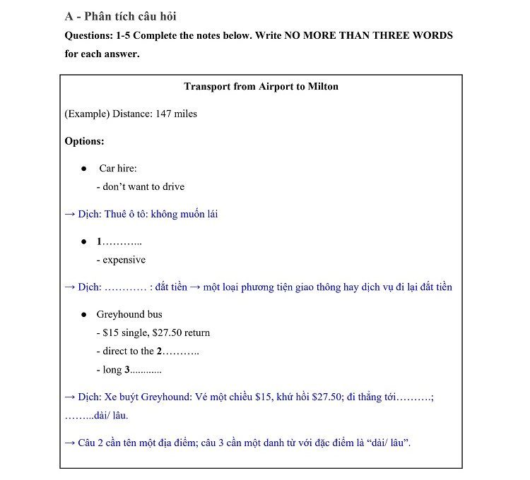 IELTS Listening Cambridge 7 Test 1 Transcript & Answers