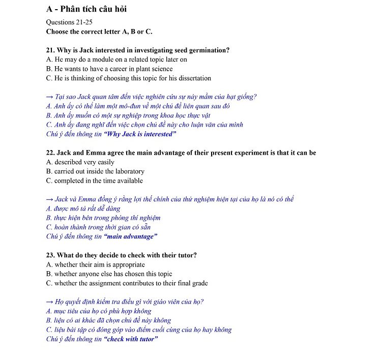 IELTS Listening Cambridge 10 Test 1 - Transcript & Answers