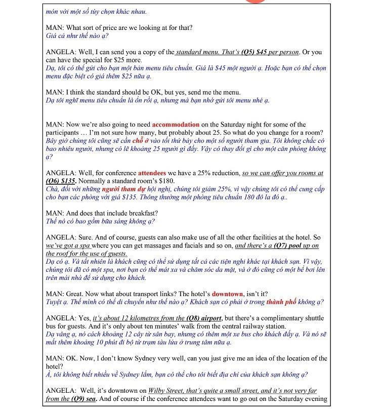 Ielts Listening Cambridge 14 Test 4 Transcript Answers