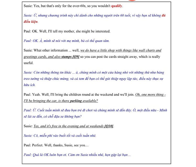 Brooklyn case study ielts listening picture