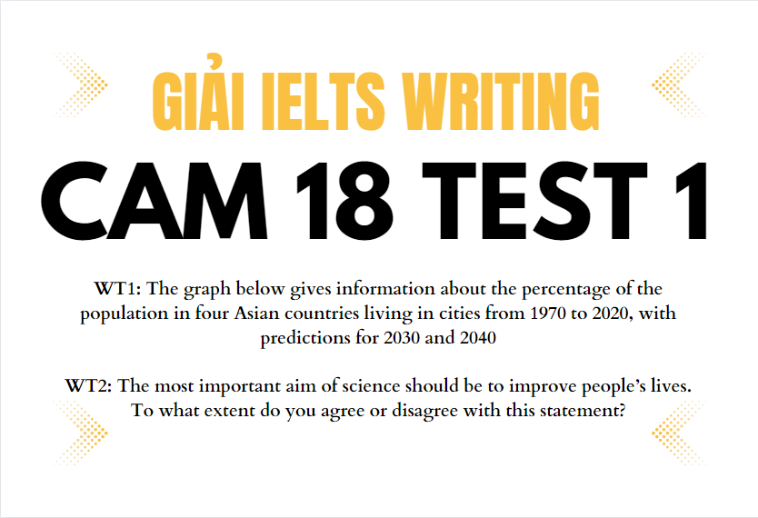 Giải đề IELTS Writing Cam 18 Test 1 – Task 1 & Task 2