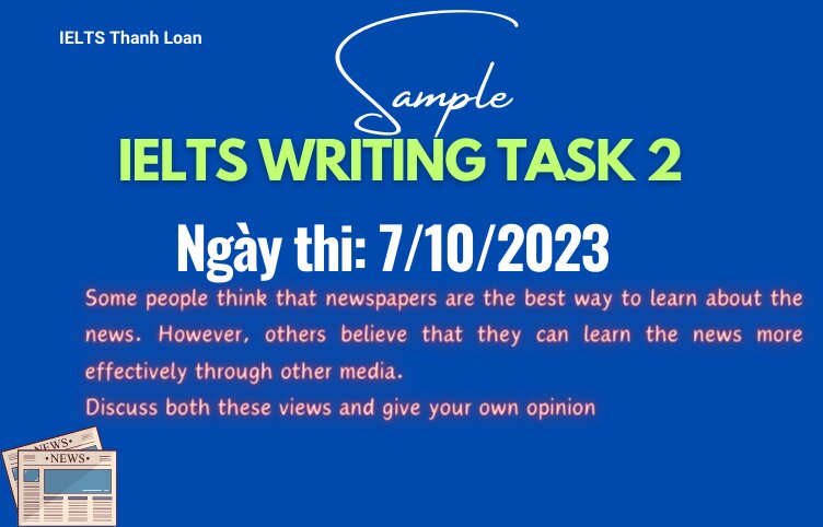 Giải đề IELTS Writing Task 2 ngày 7/10/2023 – Ways to access news