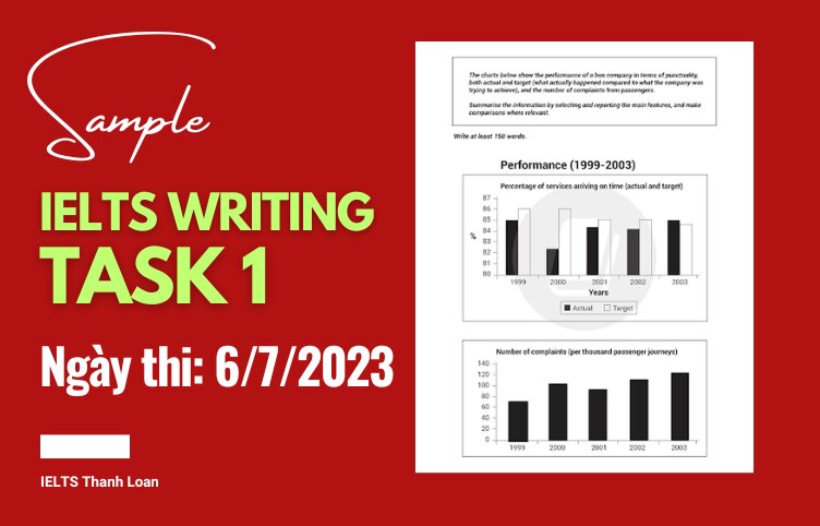 Giải đề IELTS Writing Task 1 ngày 6/7/2023 – Bar charts about the performance of a bus company