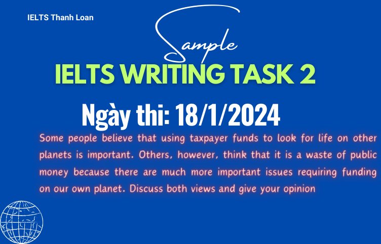 Giải đề IELTS Writing Task 2 ngày 18/1/2024 – Looking for life on other planets