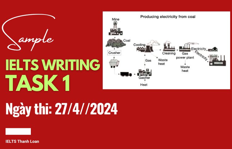Giải đề IELTS Writing Task 1 ngày 27/4/2024 – Process sản xuất điện