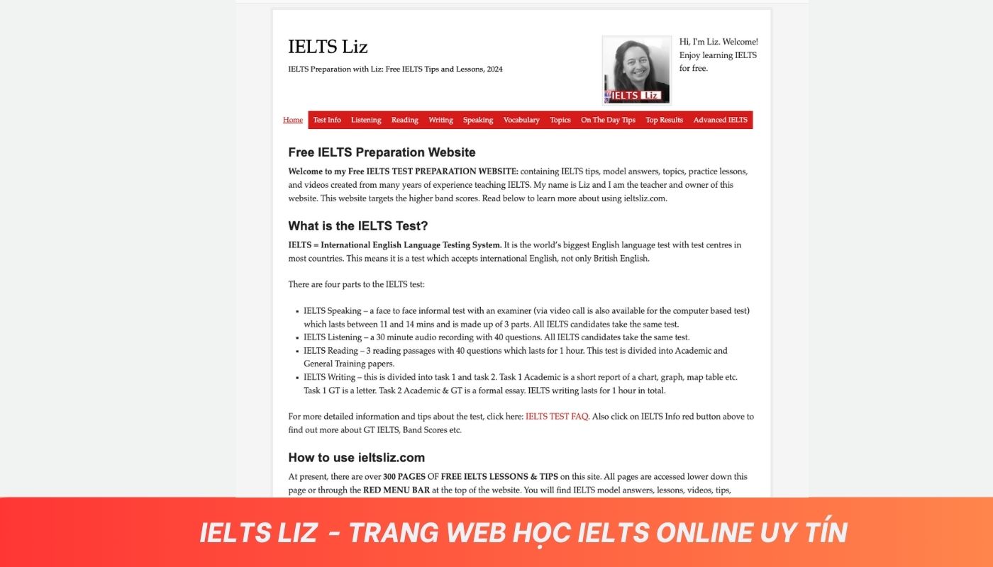 Trang web học IELTS IELTS Liz
