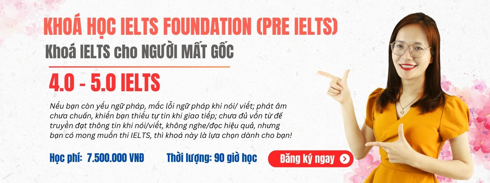 Đăng ký khóa học IELTS Online Foundation