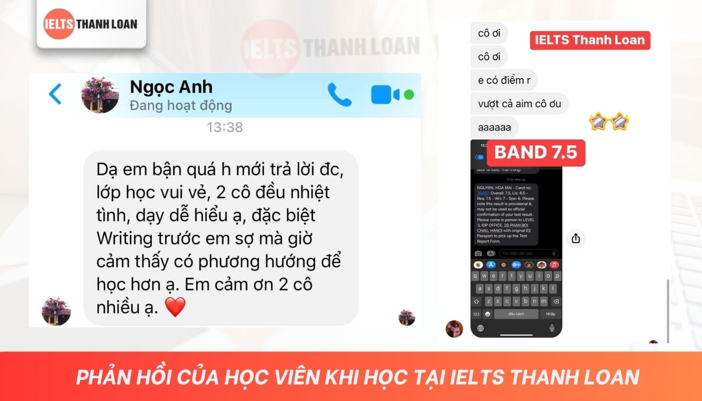 Phản hồi học viên tại IELTS Thanh Loan