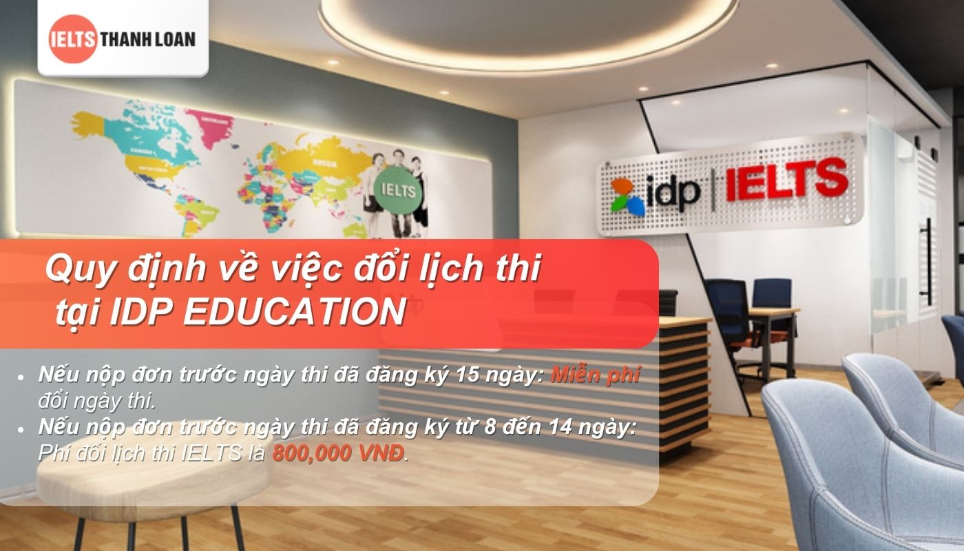 Hướng dẫn cách đổi lịch thi IELTS tại IDP