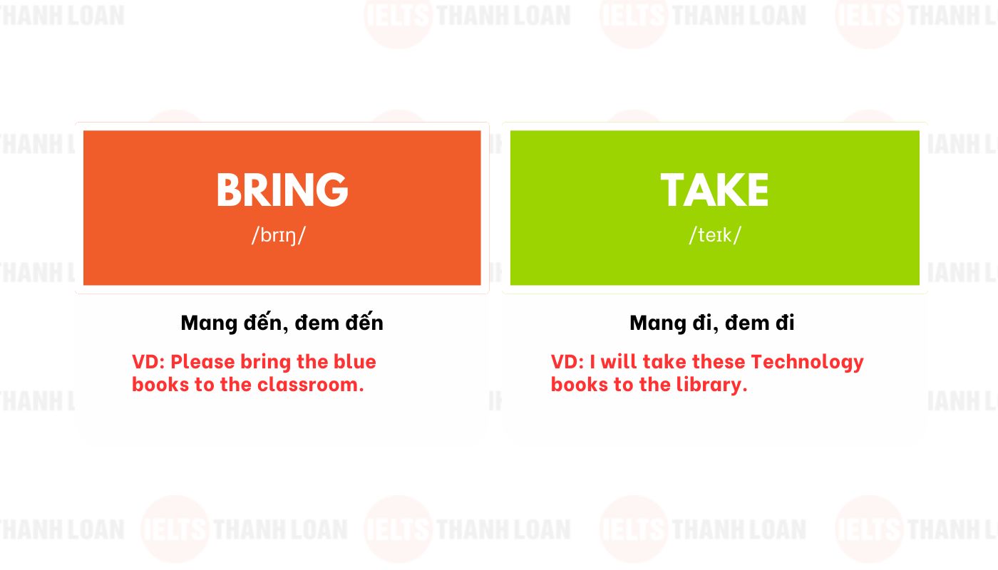 Cặp từ Bring - Take