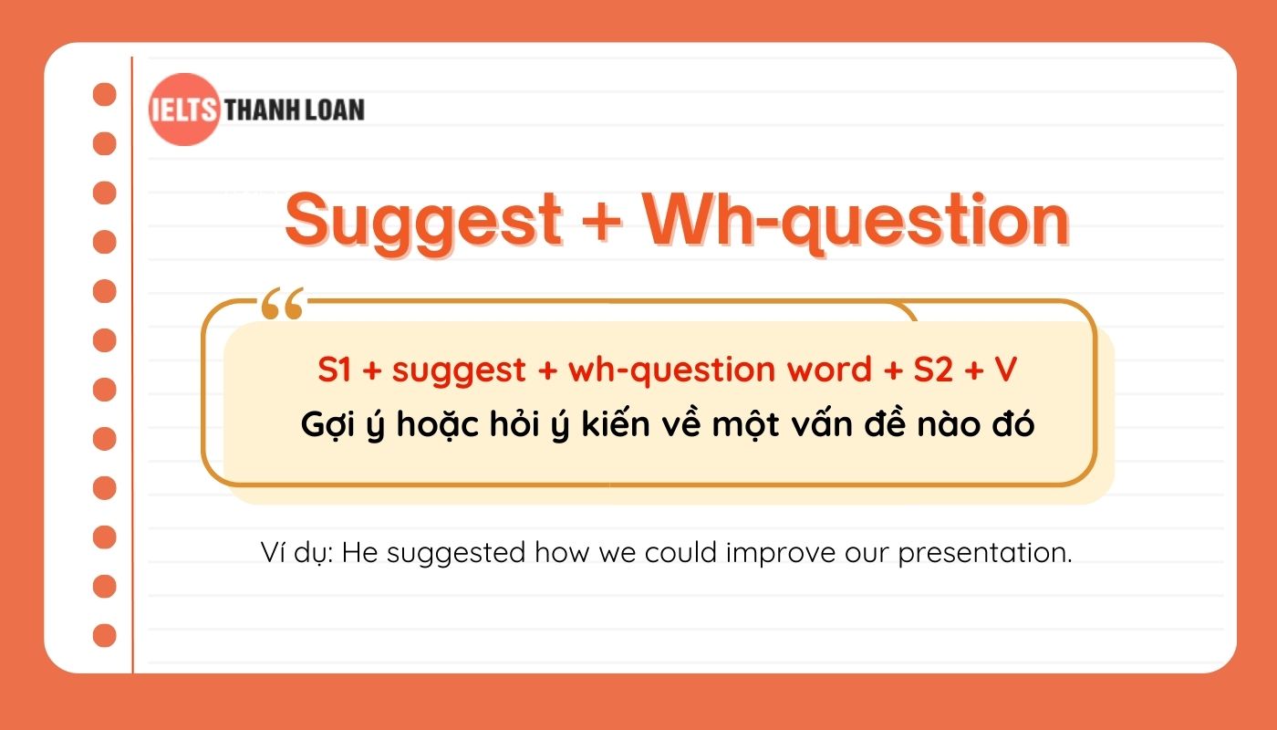 Cấu trúc câu Suggest đi với WH Question