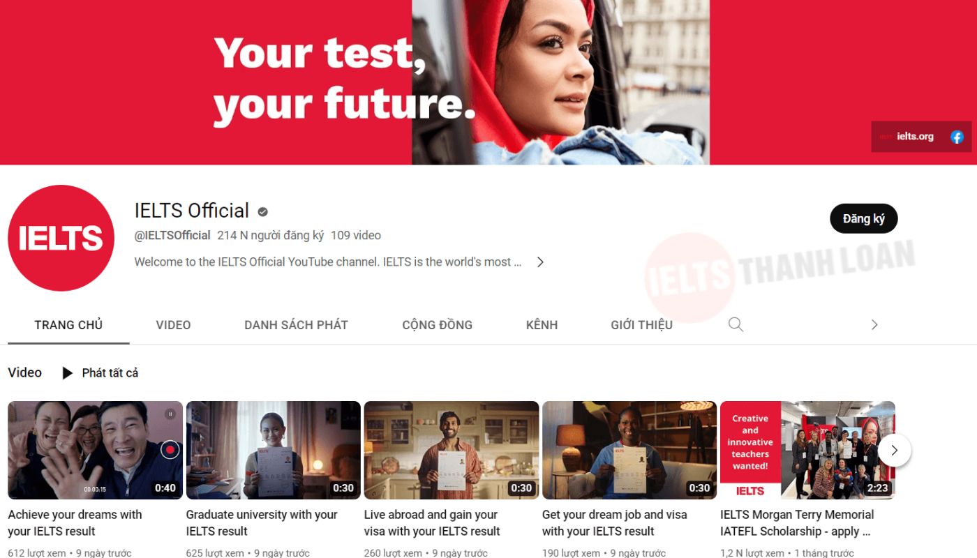 Kênh YouTube IELTS Official