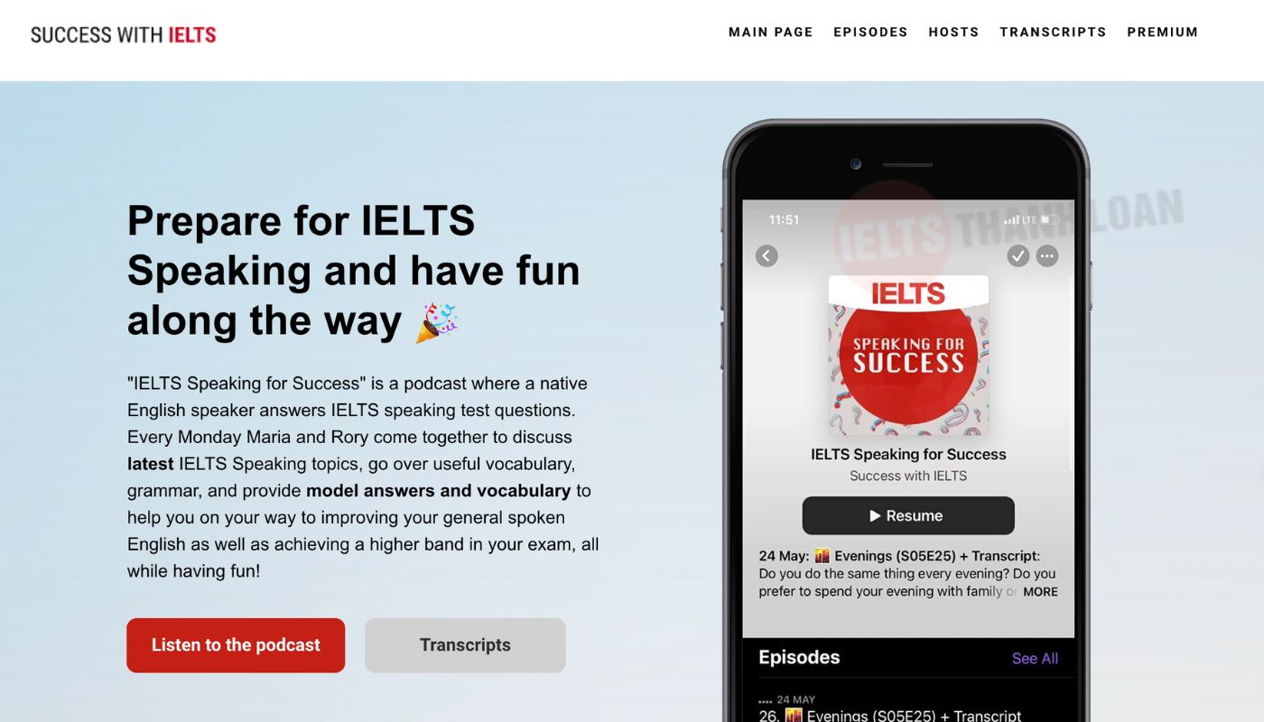 Podcast IELTS Speaking for Success