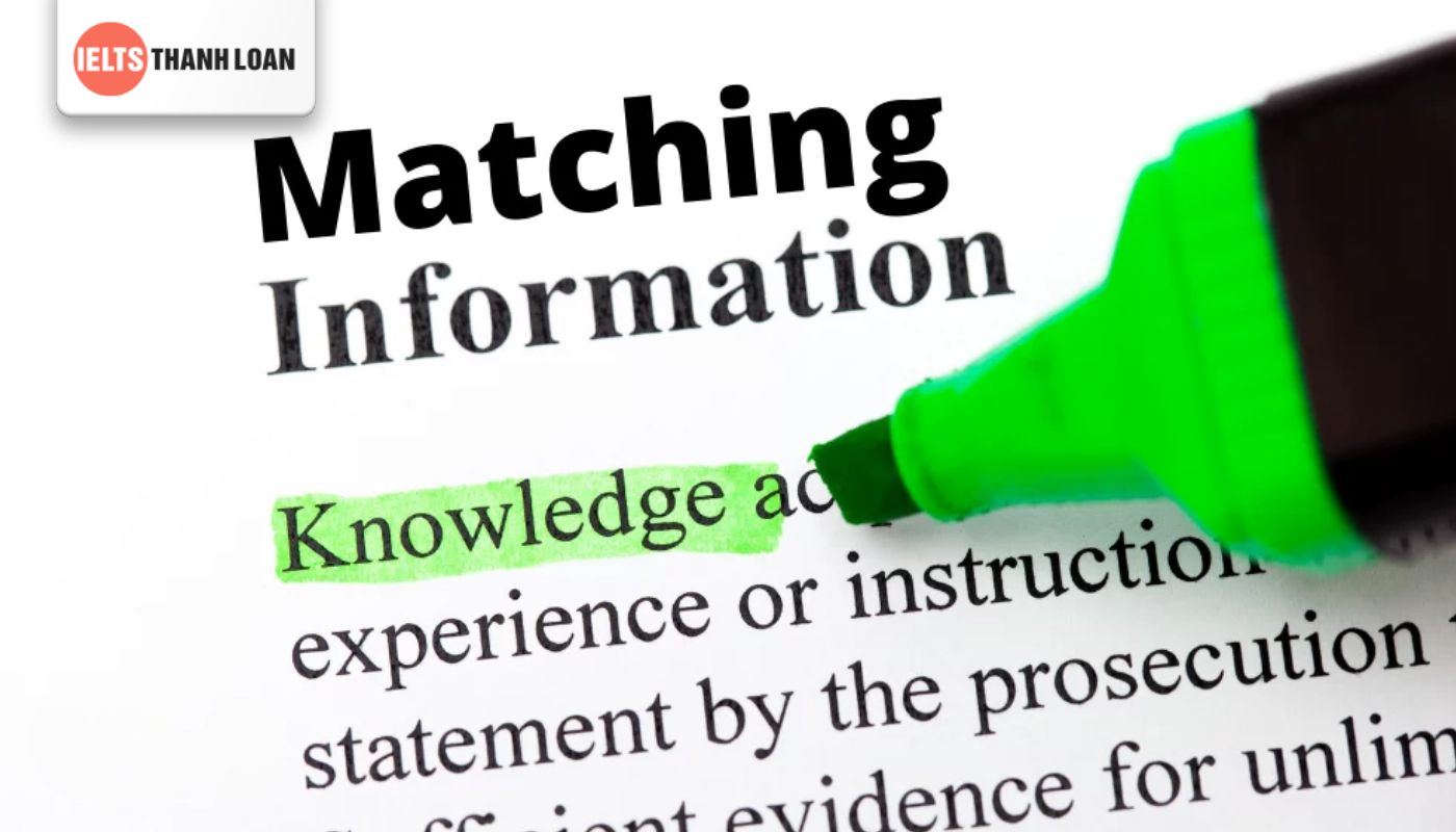 Bài tập dạng bài Matching Information