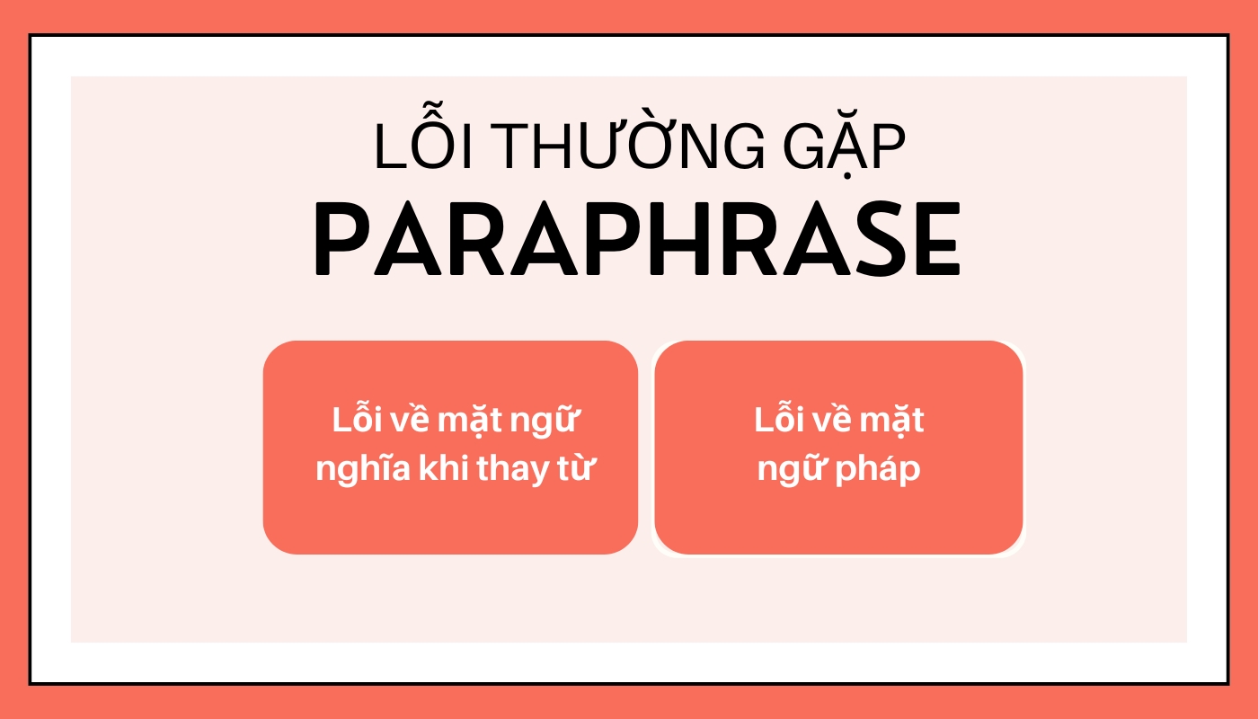 Lỗi thường gặp khi Paraphrase đoạn văn