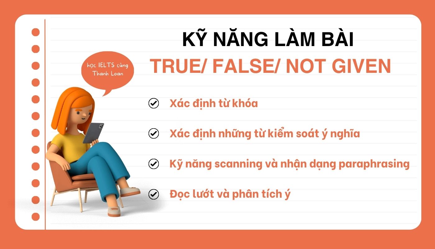 Kỹ năng cần thiết khi làm dạng bài True False Not Given