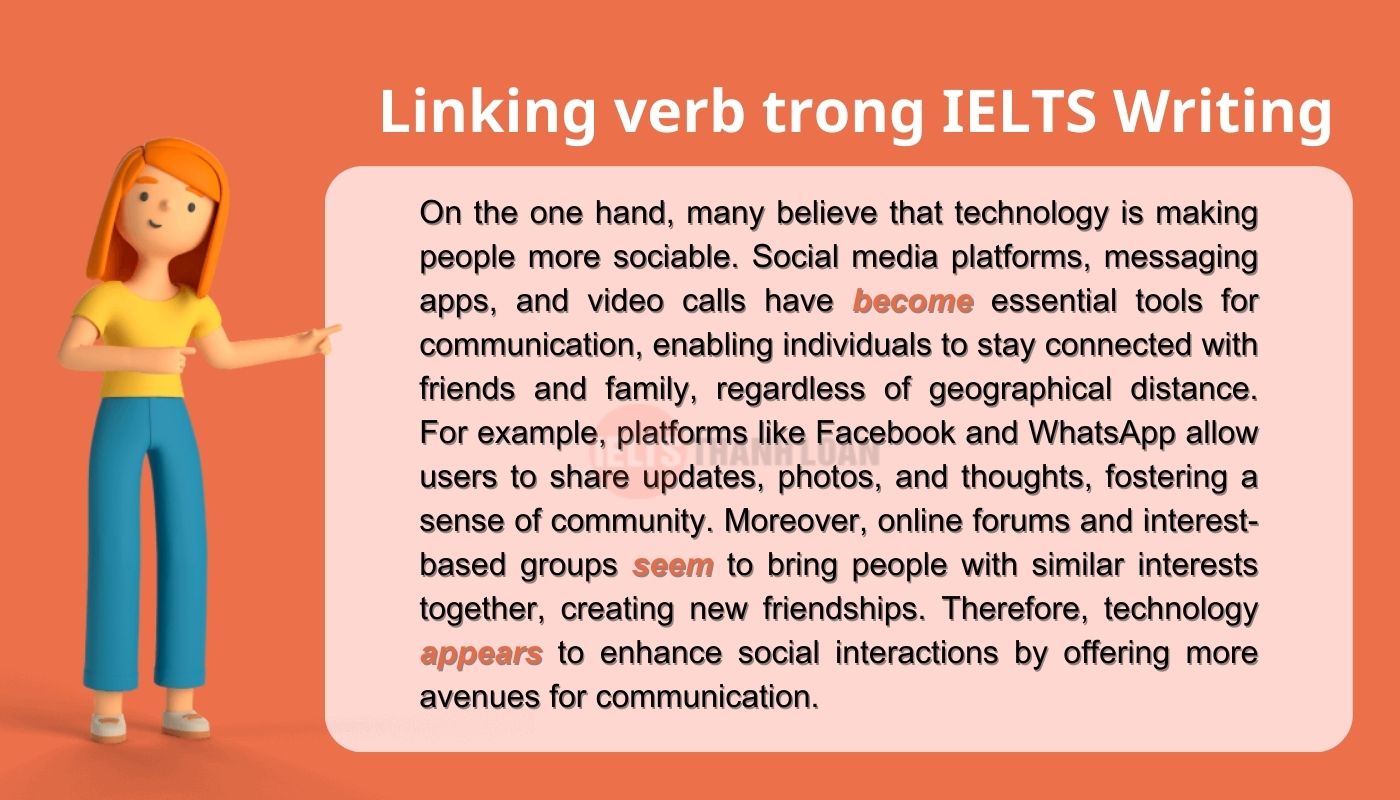 Linking verb trong IELTS Writing