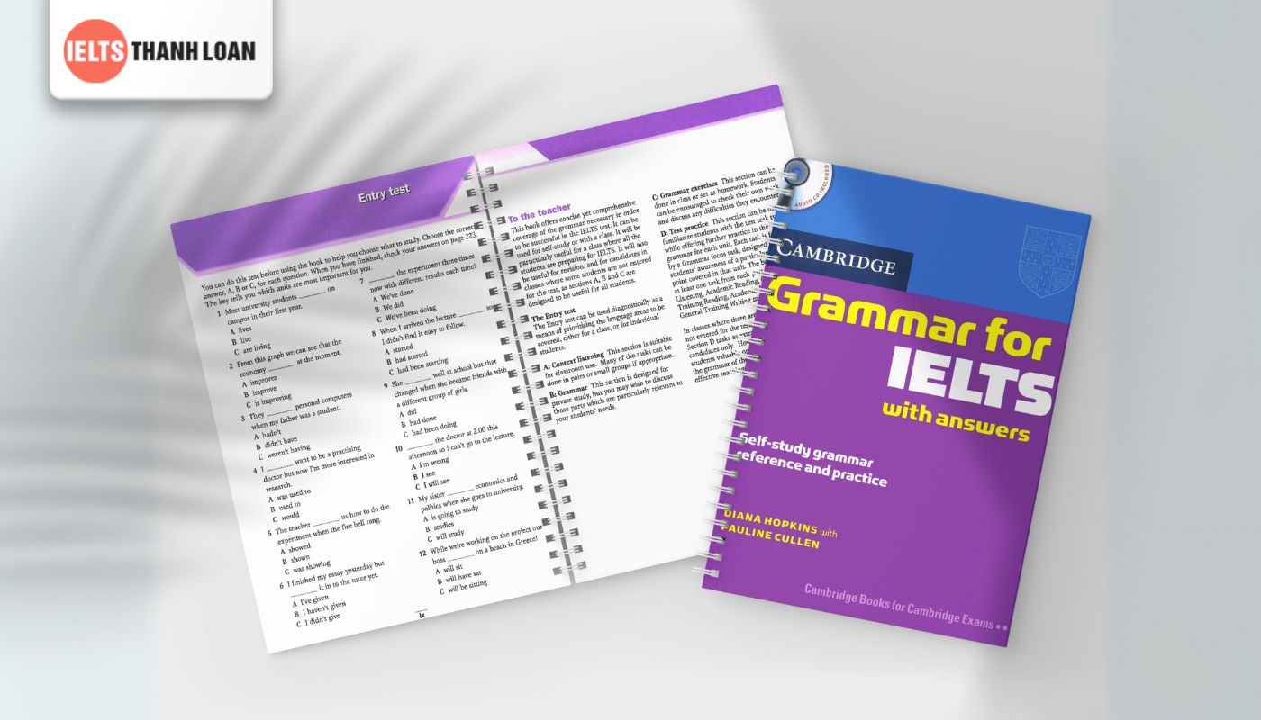 giáo trình học IELTS 5.0 Cambridge Grammar for IELTS