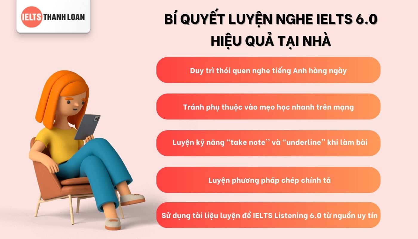 Phương pháp luyện nghe tiếng anh IELTS 6.0