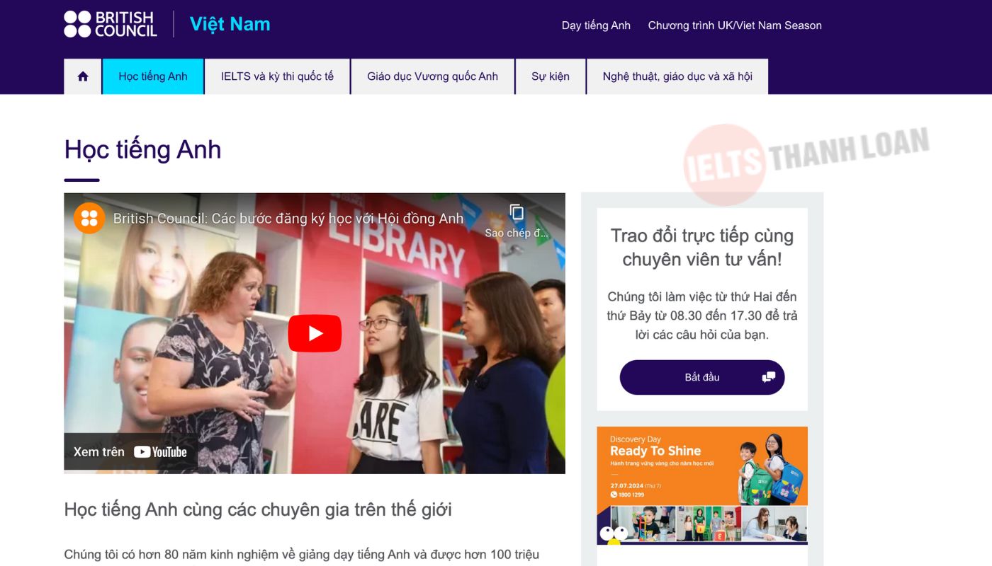 Website ôn luyện IELTS Listening British Council