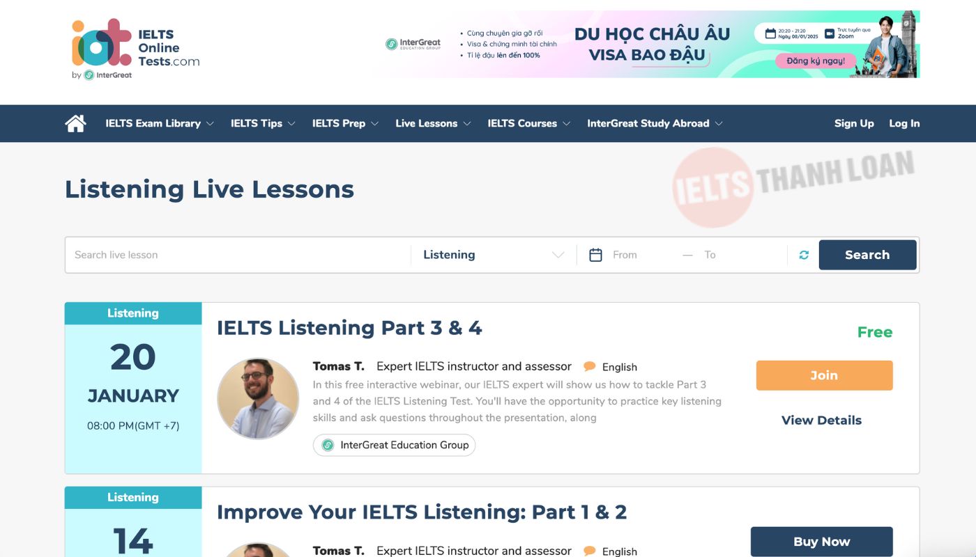 Website IELTS Online Practice Tests