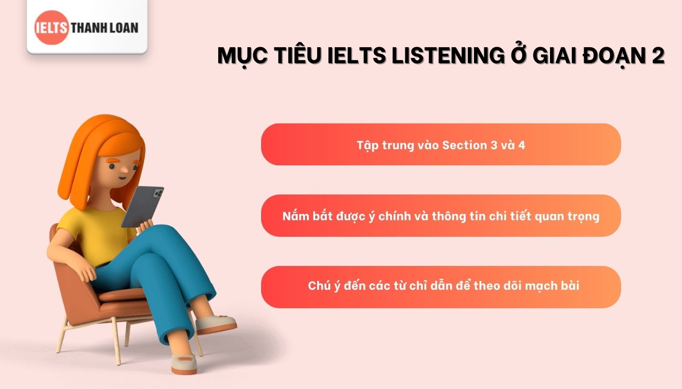 Target IELTS Listening ở giai đoạn 2