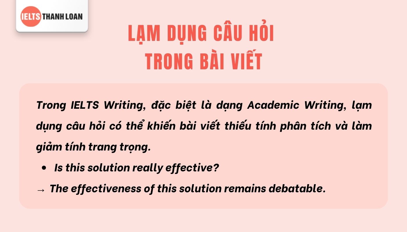 Lỗi sử dụng quá nhiều câu hỏi