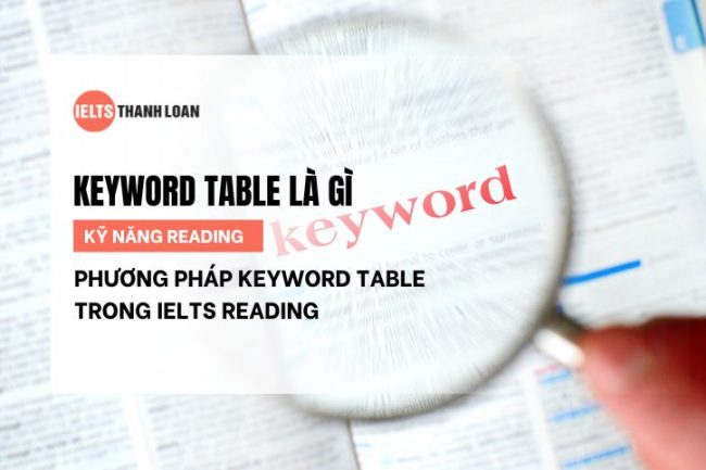 Keyword Table là gì? Phương pháp Keyword Table trong IELTS Reading