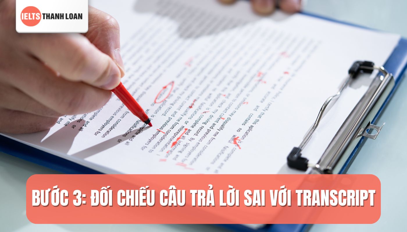 Đối chiếu các câu trả lời sai với Transcript