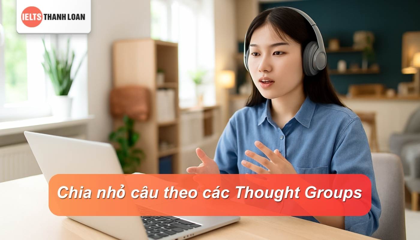 Chia nhỏ câu theo các thought groups tự nhiên