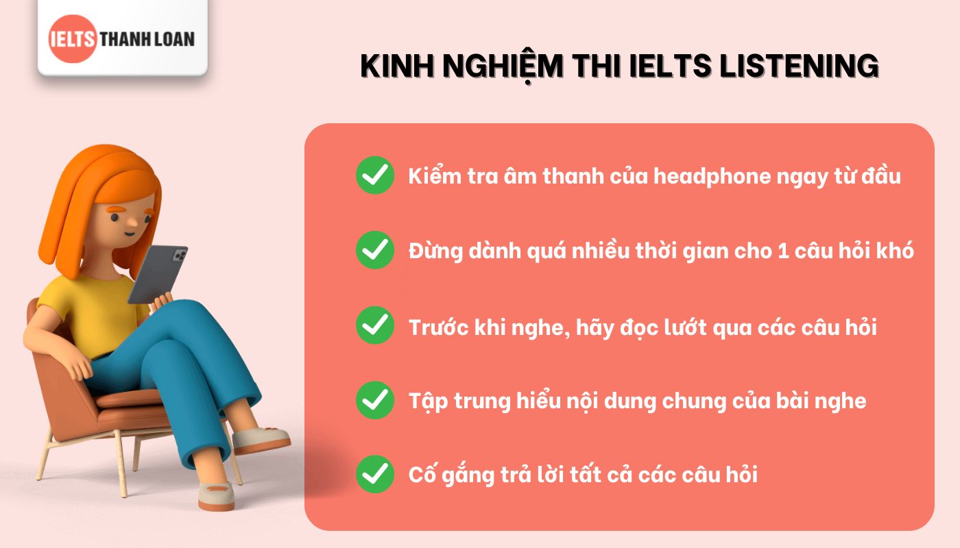 lưu ý khi thi IELTS Listening