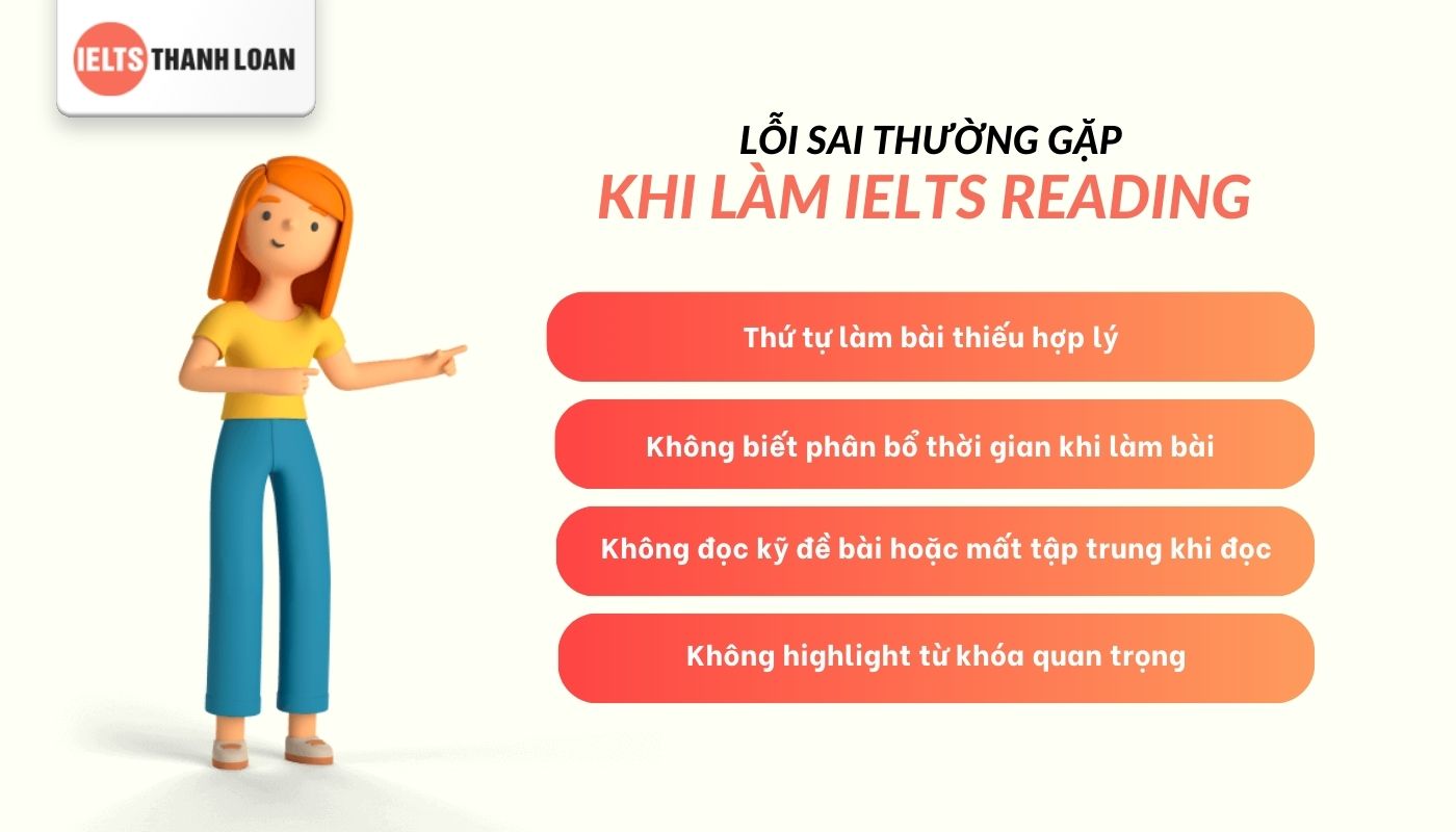 Các lỗi sai thường gặp trong cách chia thời gian làm Reading IELTS
