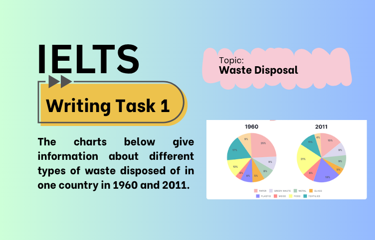 IELTS Writing Task 1 – Pie Chart: Waste Disposal (Bài Mẫu Band 8)