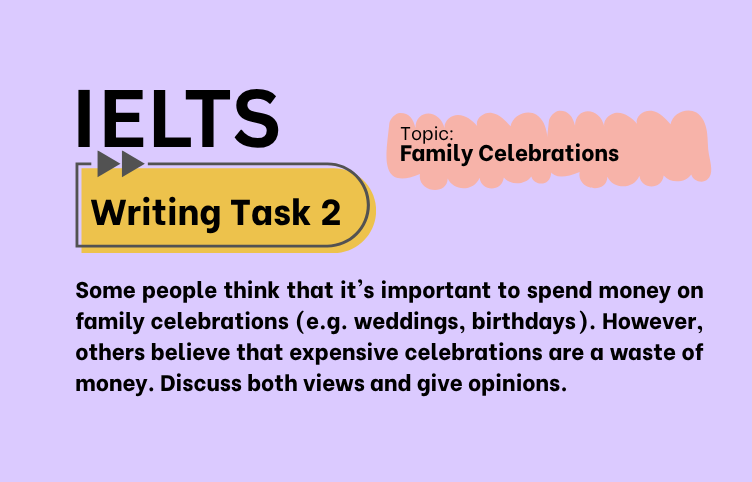 IELTS Writing Task 2 – Family Celebrations: Meaningful or Wasteful? (Bài Mẫu Band 8)