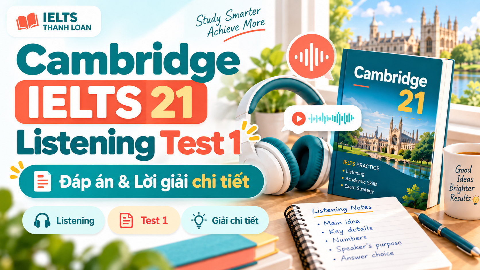 Đáp án IELTS Listening Cambridge 21 Test 1 – Transcript & Answers